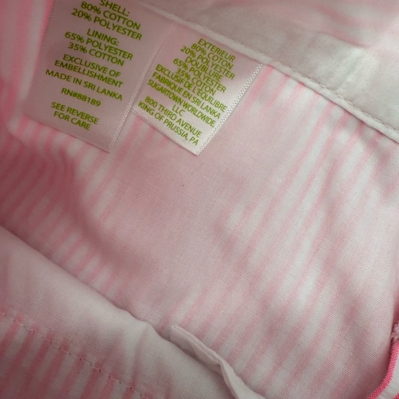 Lilly Pulitzer SZ 6 Callahan Party Women’s Short Pink White Stripe Seers… - Picture 11 of 11